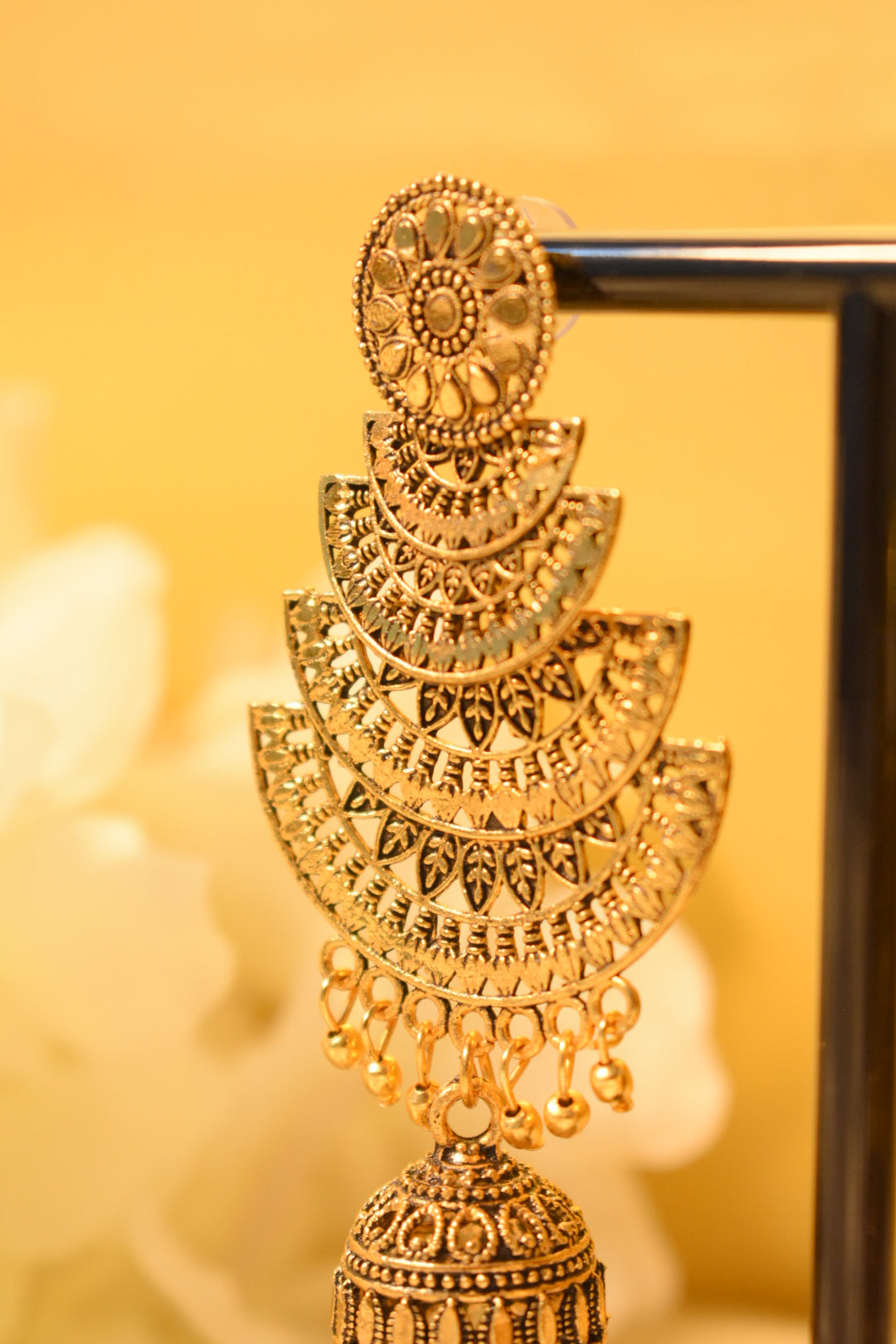 Gold Layered Dangle Jhumka