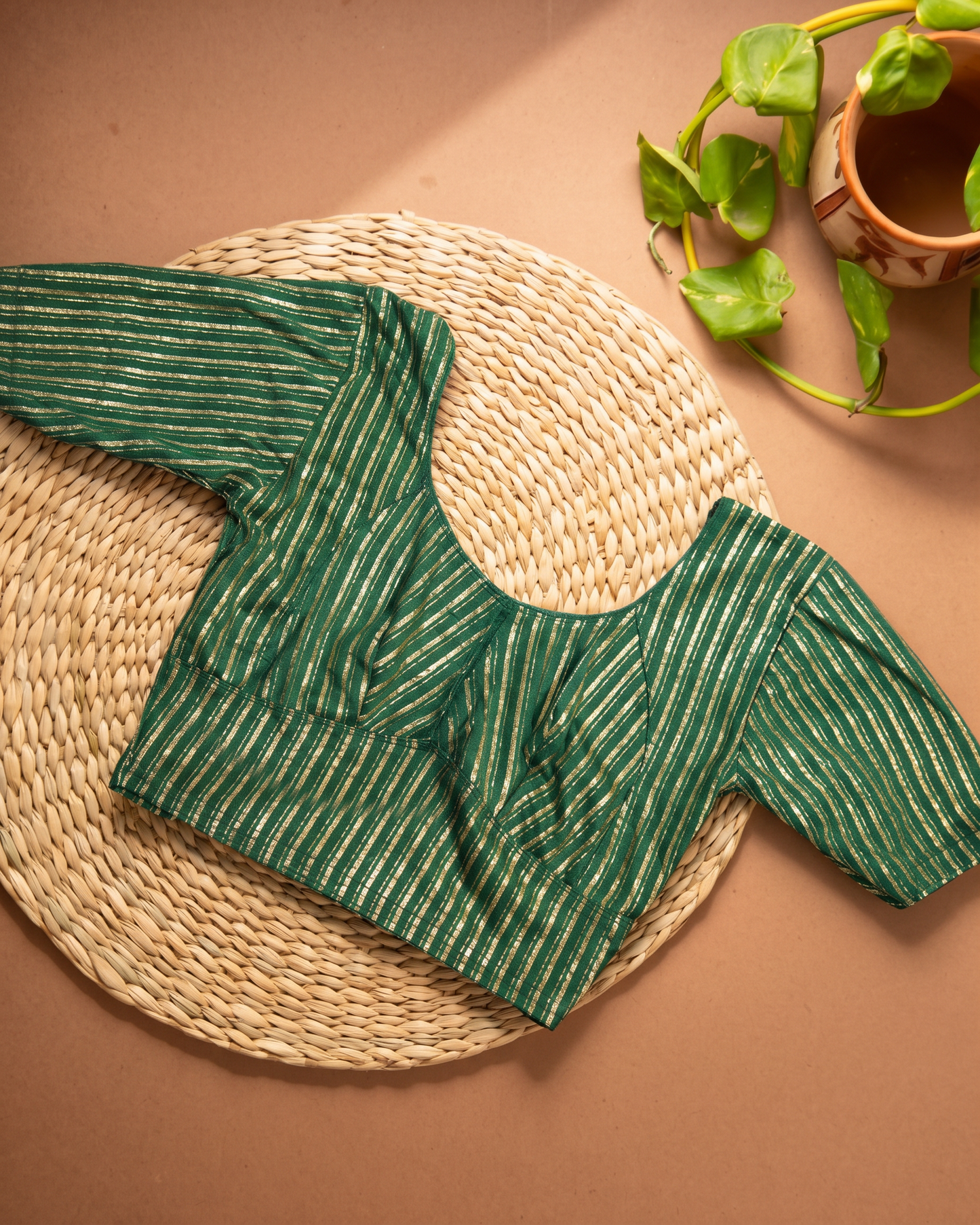 Katori Stretchable Golden Striped Blouse