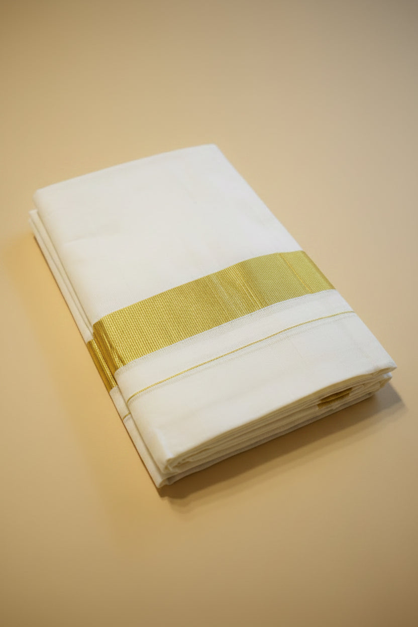 Gold Double Mundu