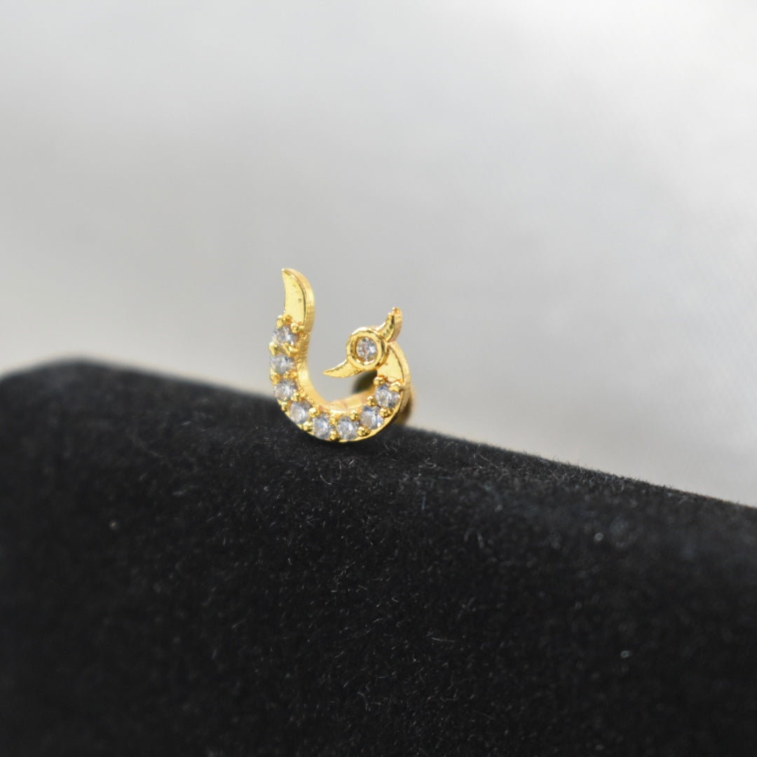 Bird Shaped Nose Pin