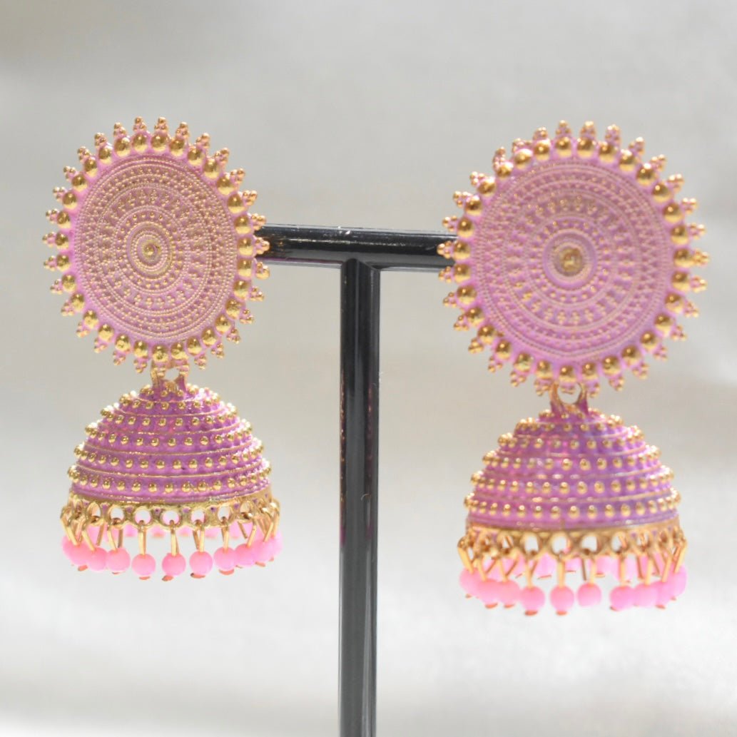 Pink Large Jhumka
