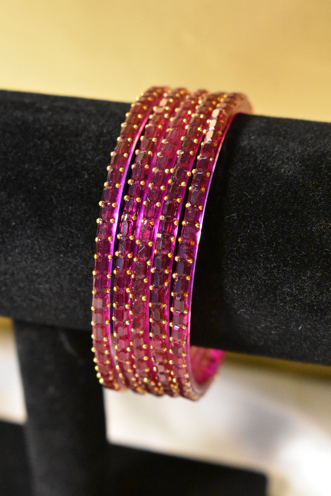 Pink Glass Bangles