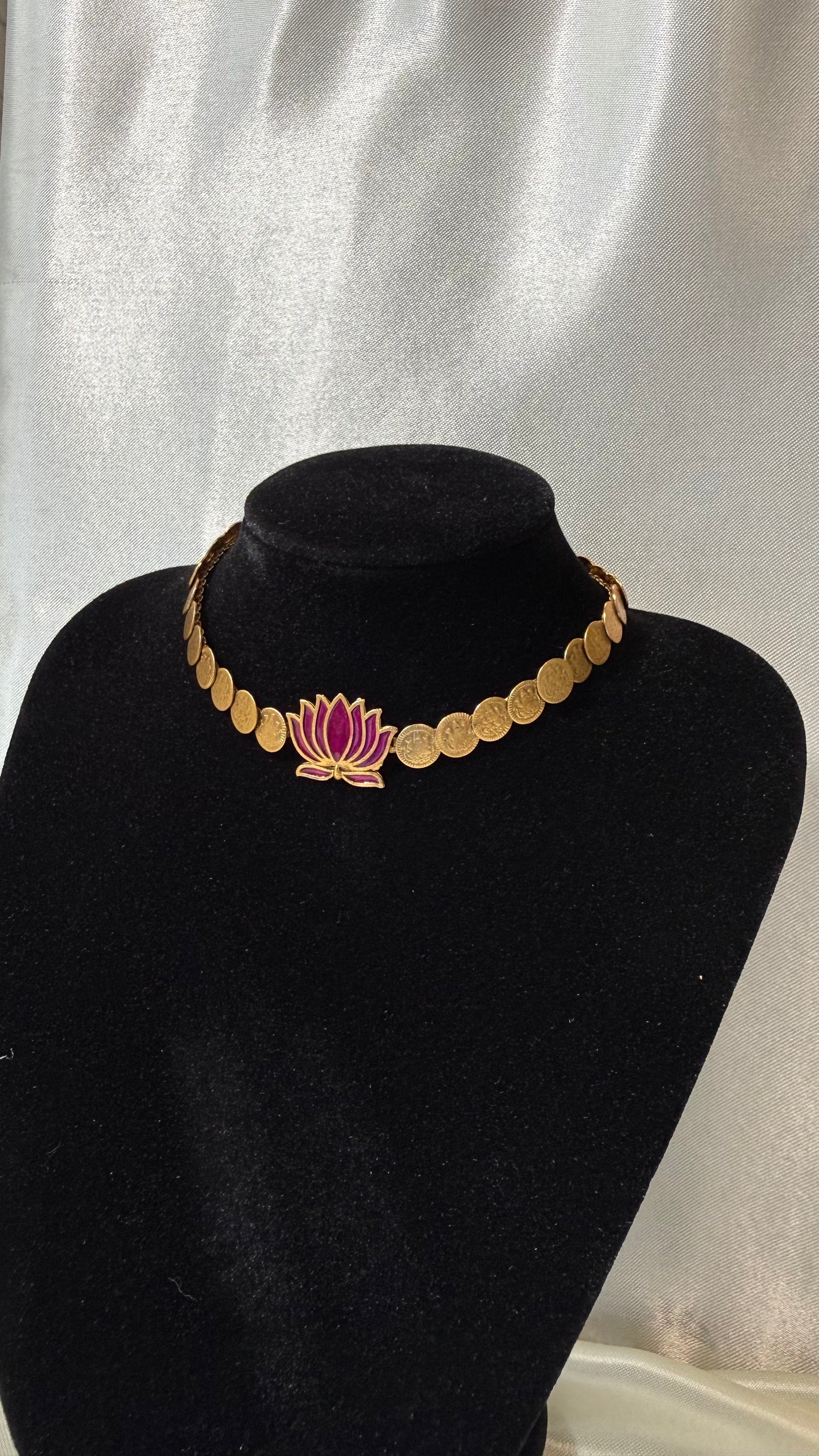 Pink Lotus Choker Necklace