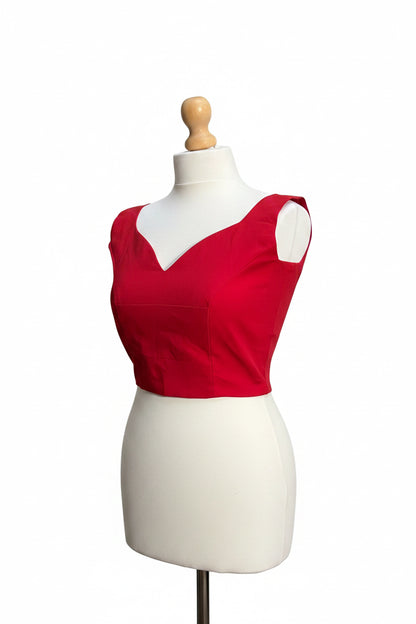 Stretchable Readymade Blouse with a tie-back design.