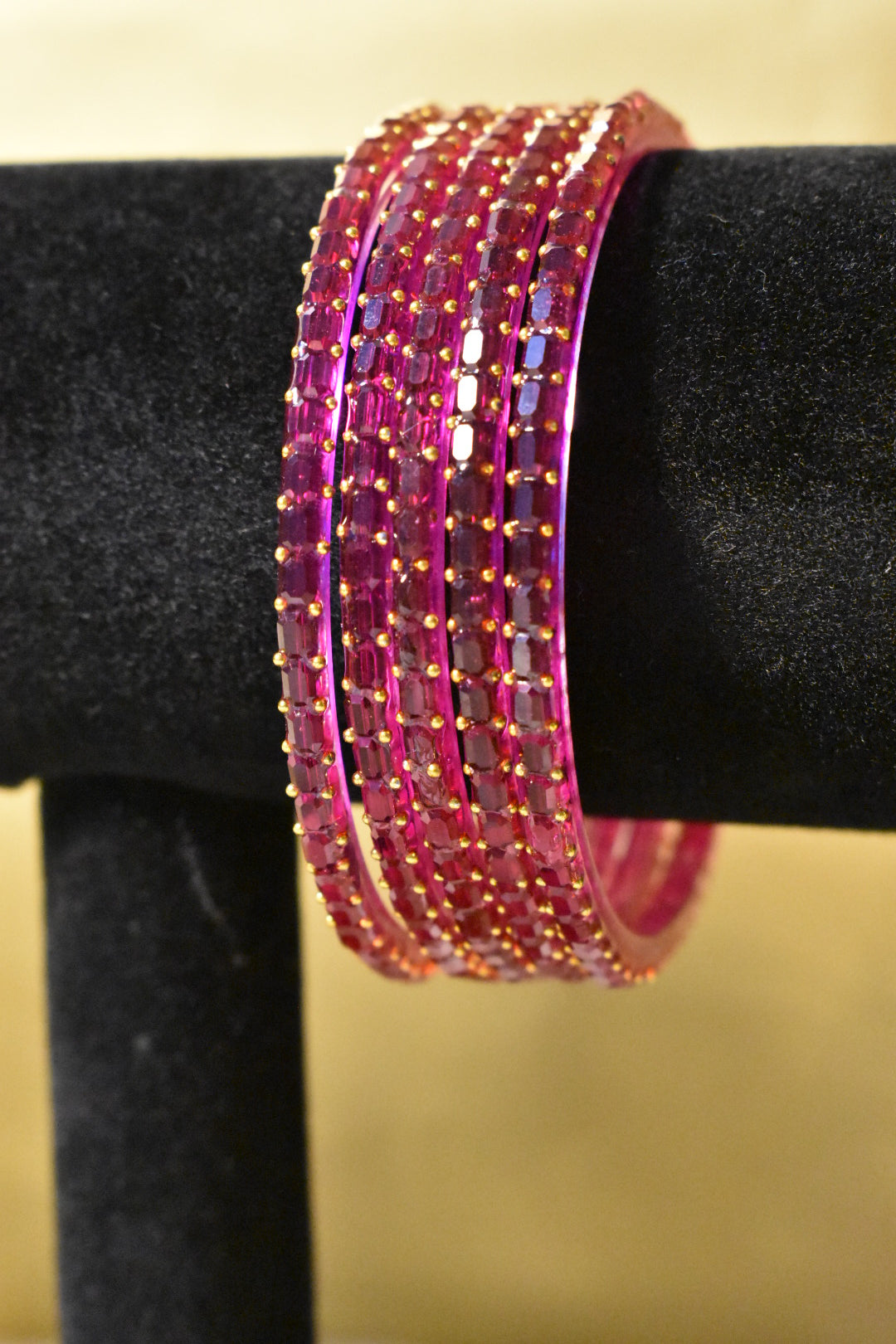 Pink Glass Bangles