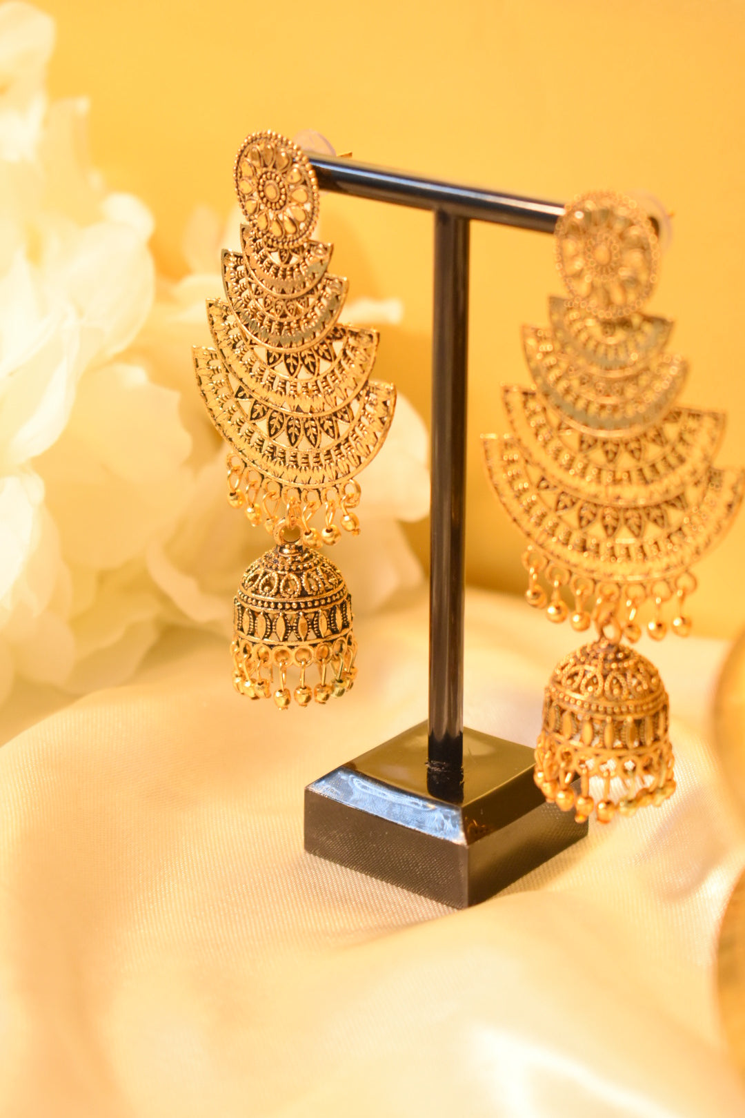 Gold Layered Dangle Jhumka