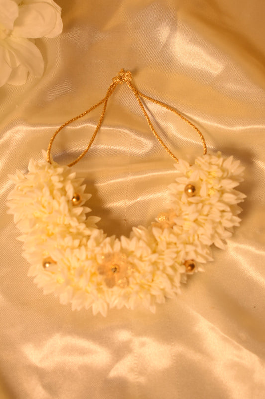 Plastic jasmine hair accessories with Gold Flower Detail
