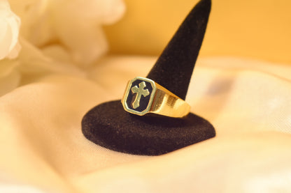 Cross Gold Ring