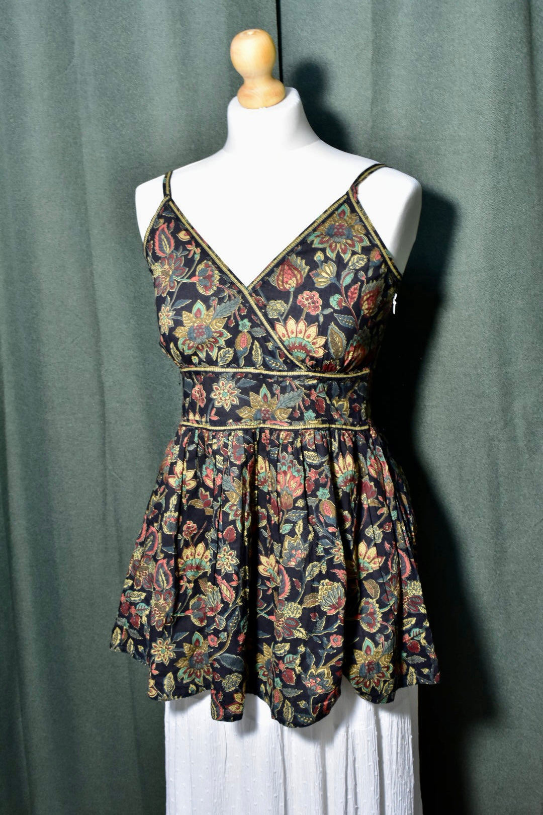 Spaghetti Strap Peplum Top