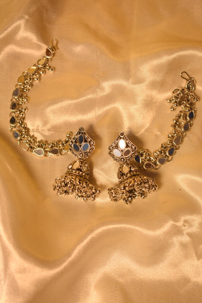 Ear to Hair Chain with Jhumka