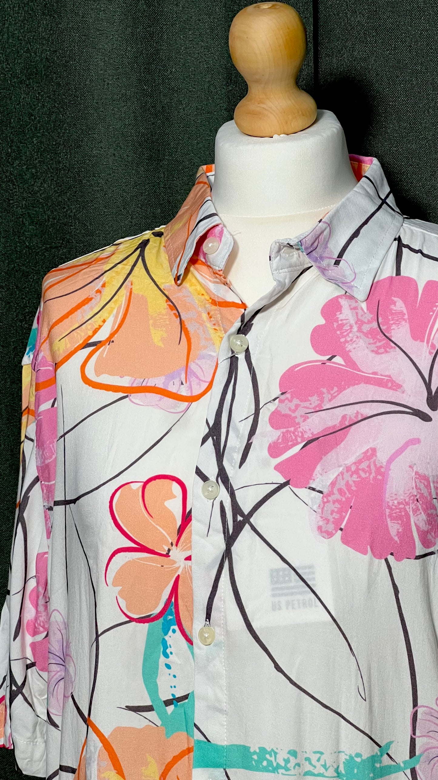 US Petrol Men’s Floral Pattern Summer Shirt