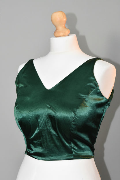 Stretchable V-Neck Padded Saree Blouse