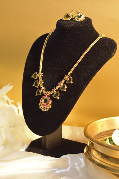 Traditional Micro Polish Palakka Necklace Set