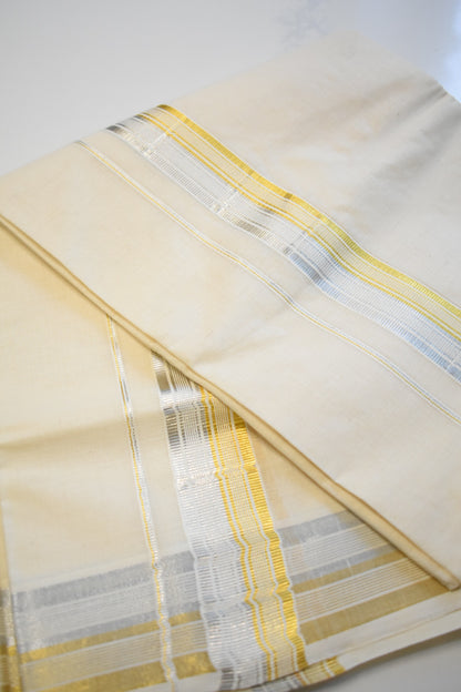 Gold & Silver Line Onam Mundu