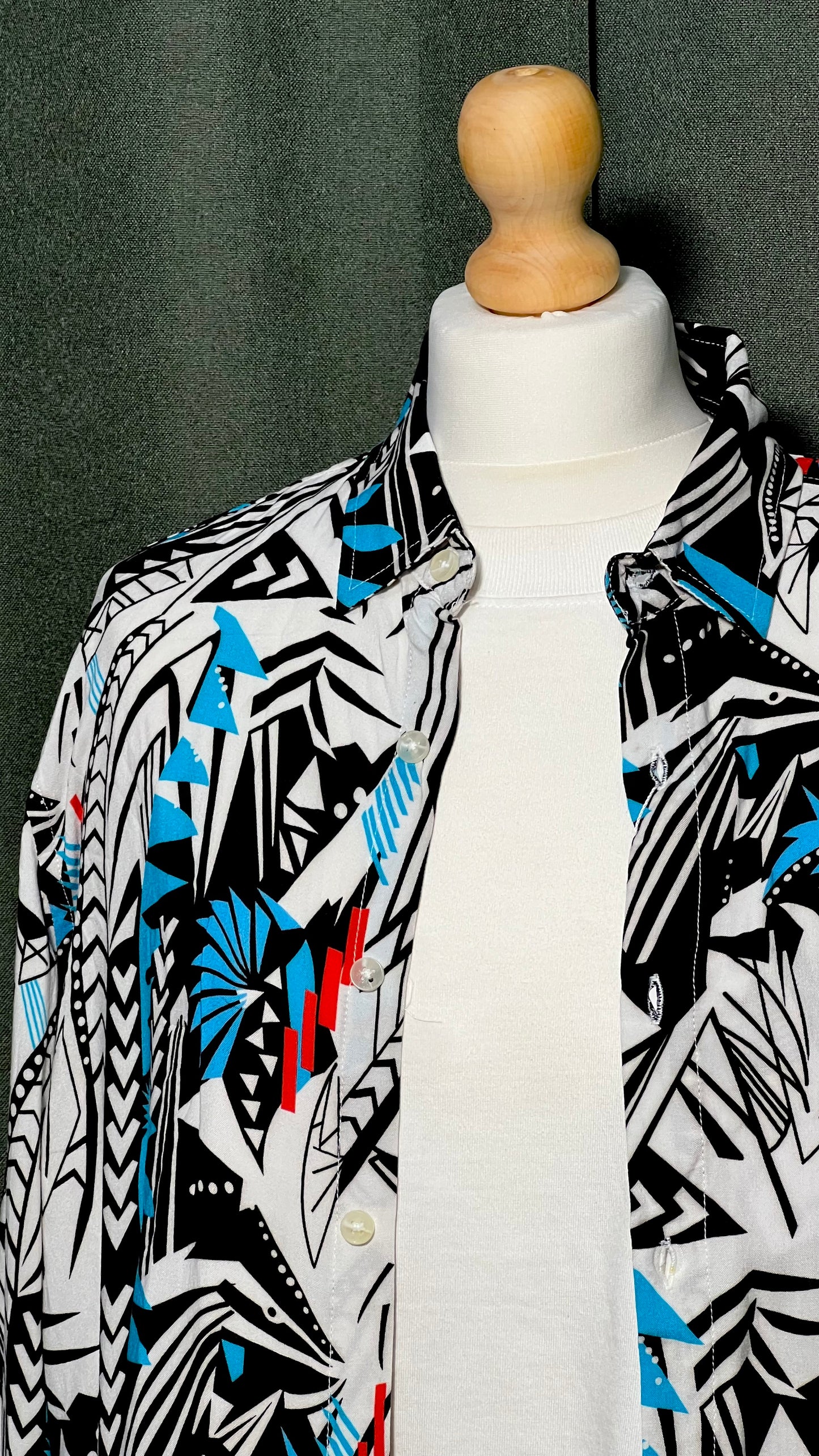 US Petrol Long Sleeve Pattern Button-Down Shirt