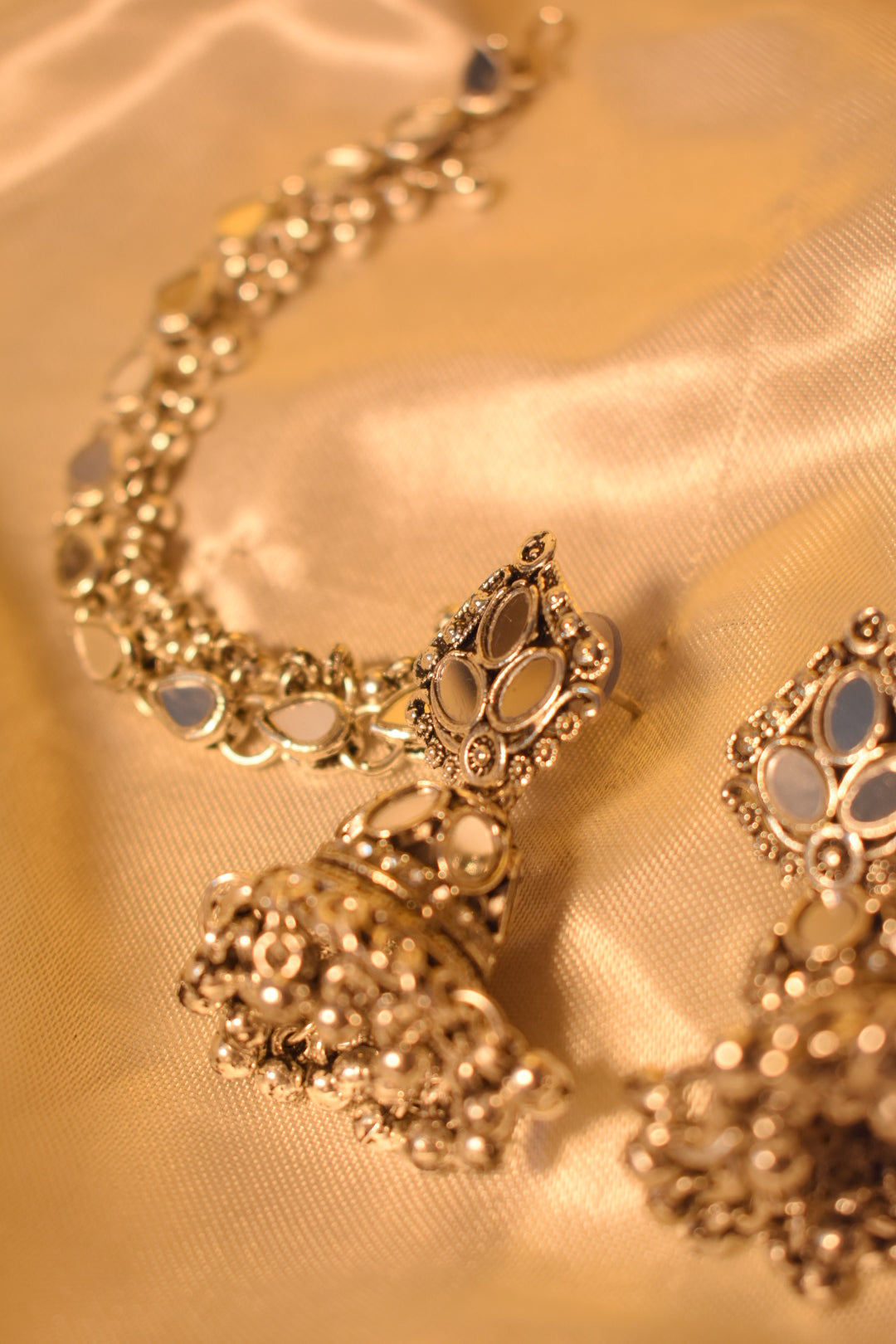 Ear to Hair Chain with Jhumka