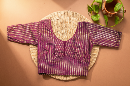 Katori Stretchable Golden Striped Blouse