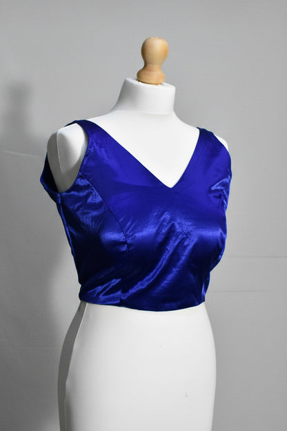 Stretchable V-Neck Padded Saree Blouse
