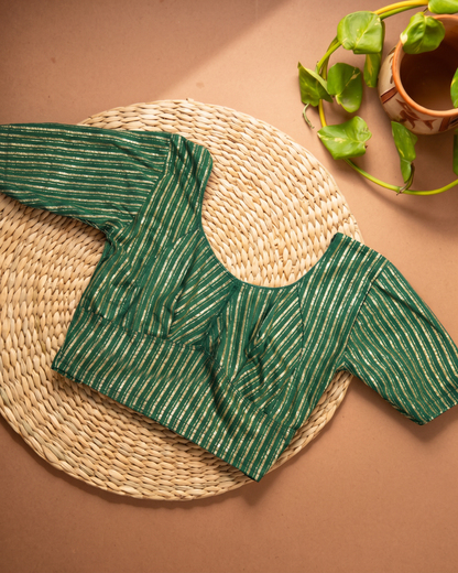 Katori Stretchable Golden Striped Blouse