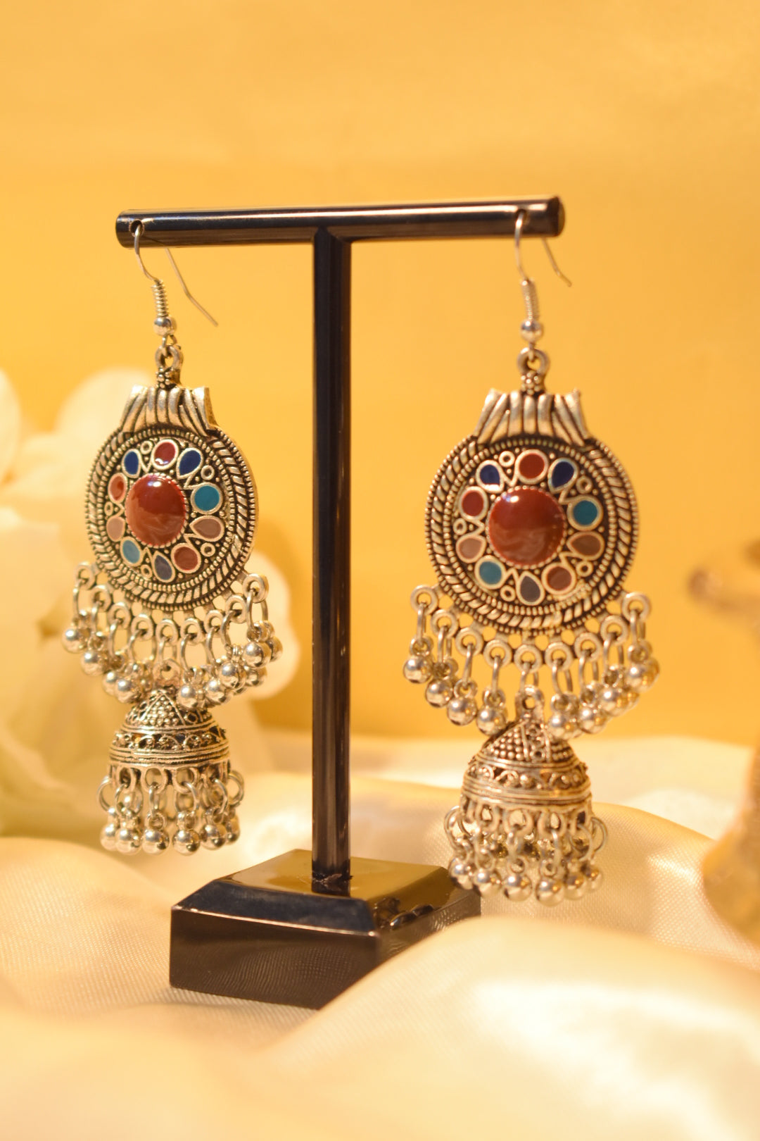 Silver Dangle Jhumka