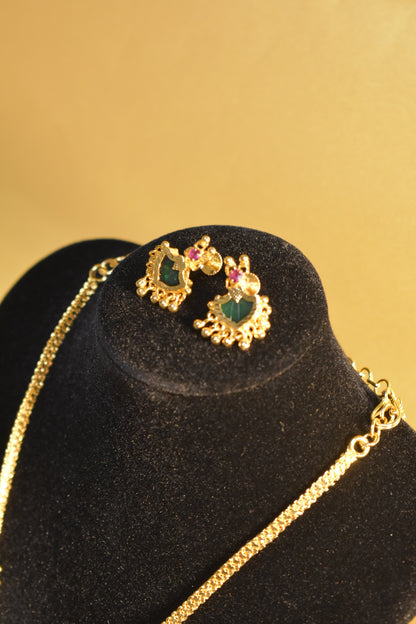 Traditional Micro Polish Palakka Necklace Set