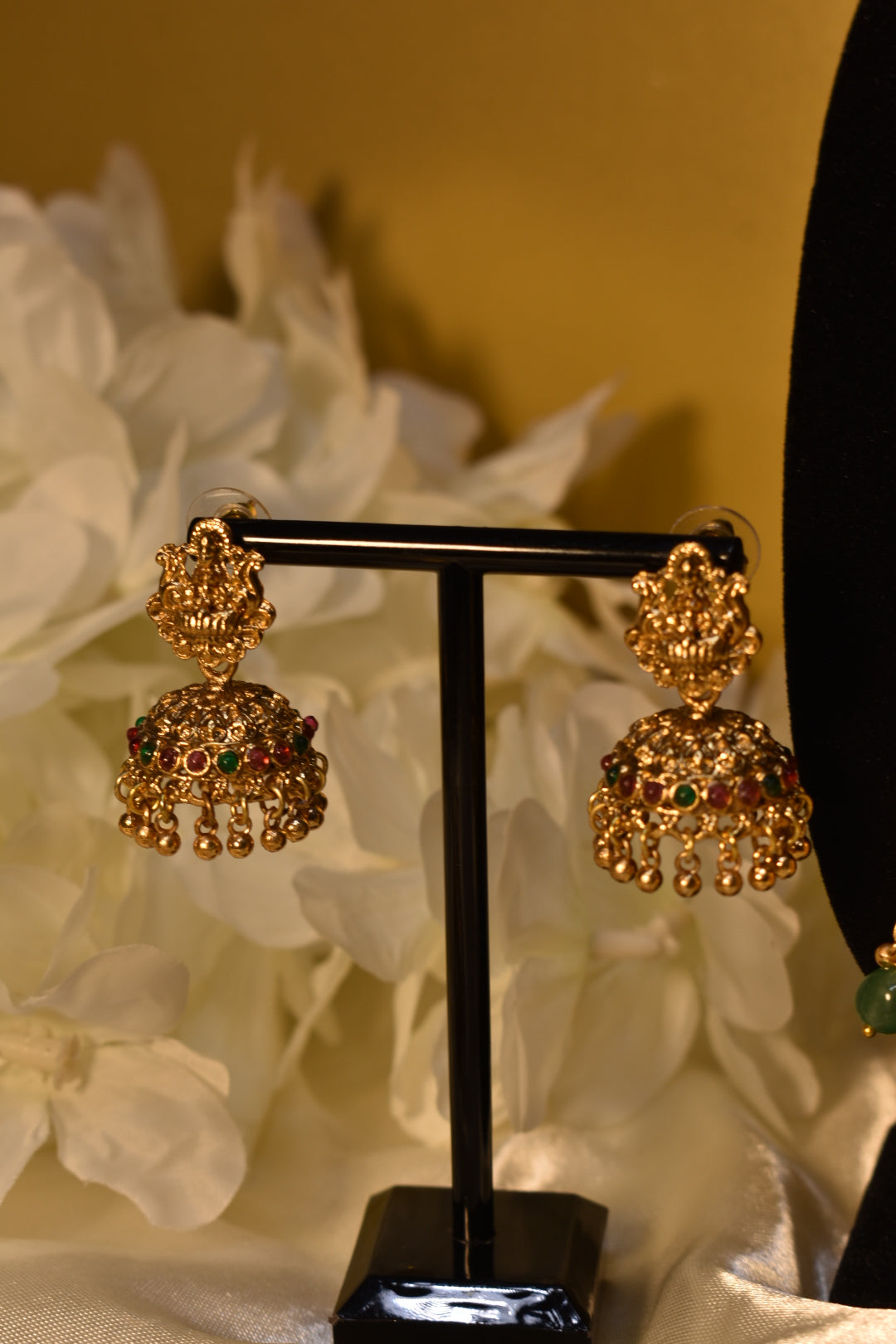 Lakshmi Bead Mid Long Necklace Set