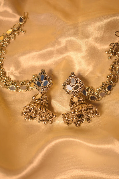 Ear to Hair Chain with Jhumka