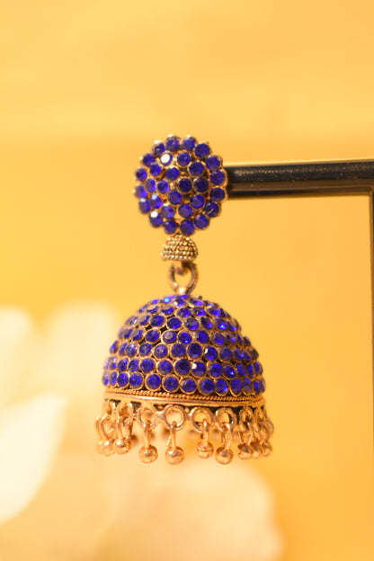 Blue Stone Jhumka