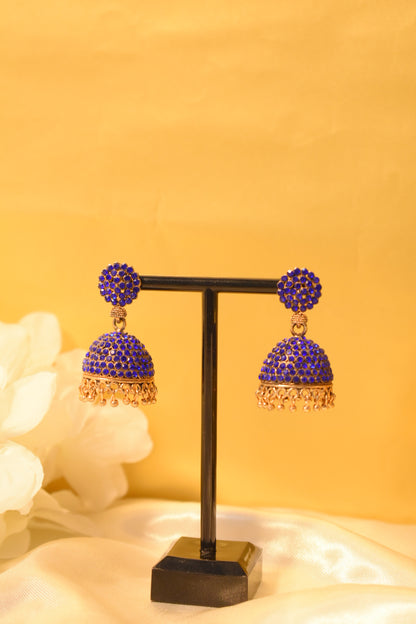 Blue Stone Jhumka