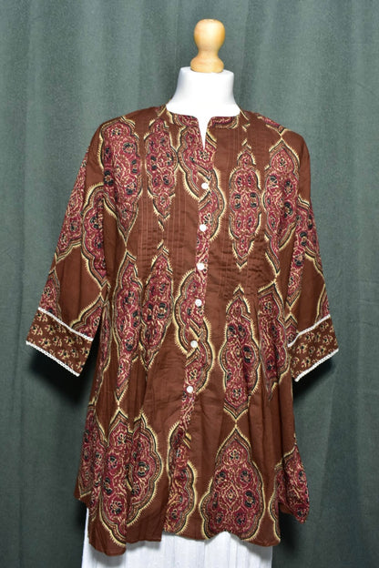 Elegant Brown Long Kurti Dress