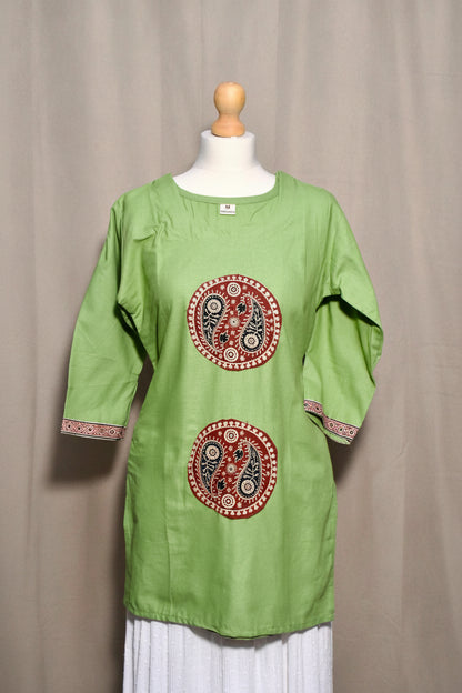 Green Beautiful Kurti Top