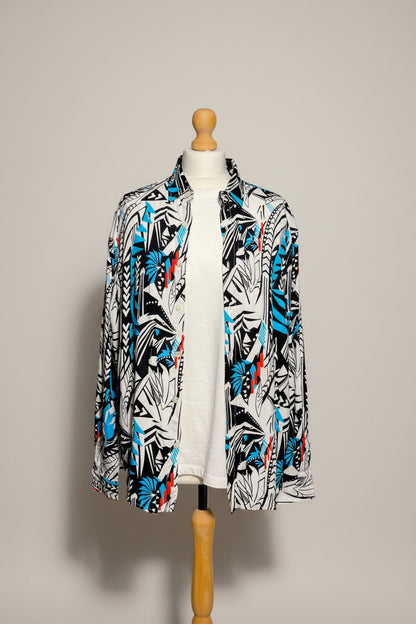 US Petrol Long Sleeve Pattern Button-Down Shirt