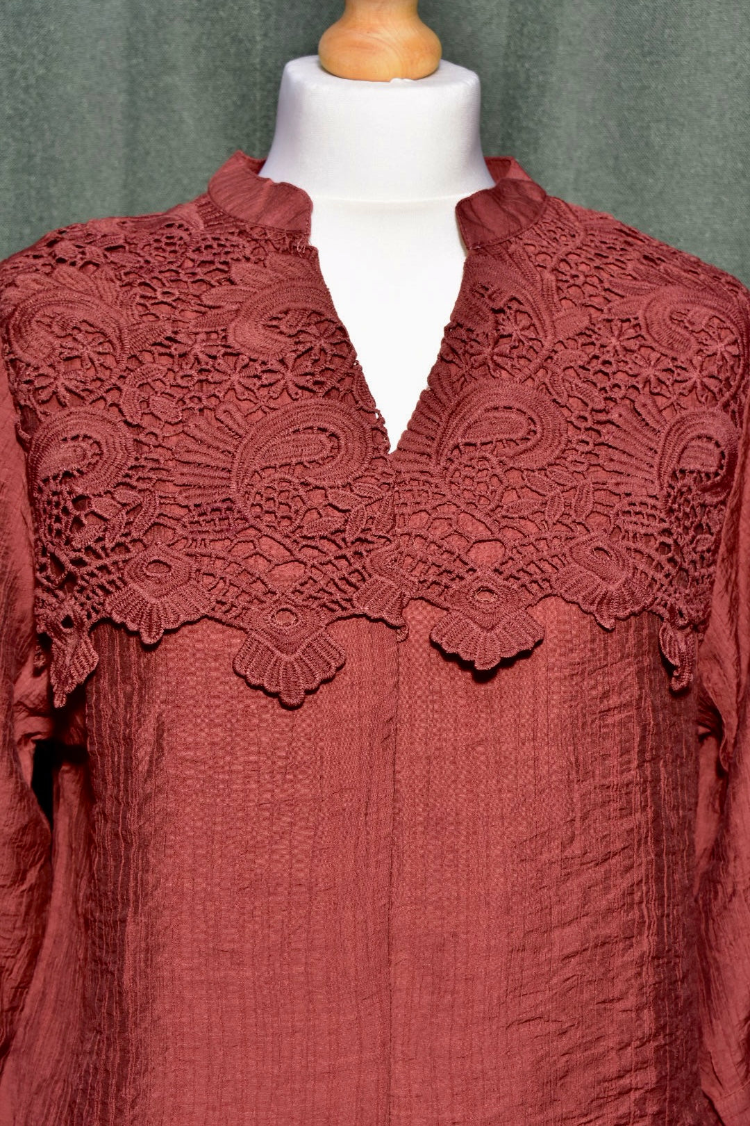 Brown Collared Top