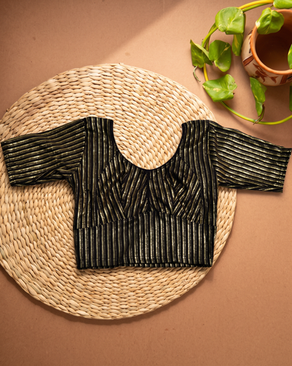 Katori Stretchable Golden Striped Blouse
