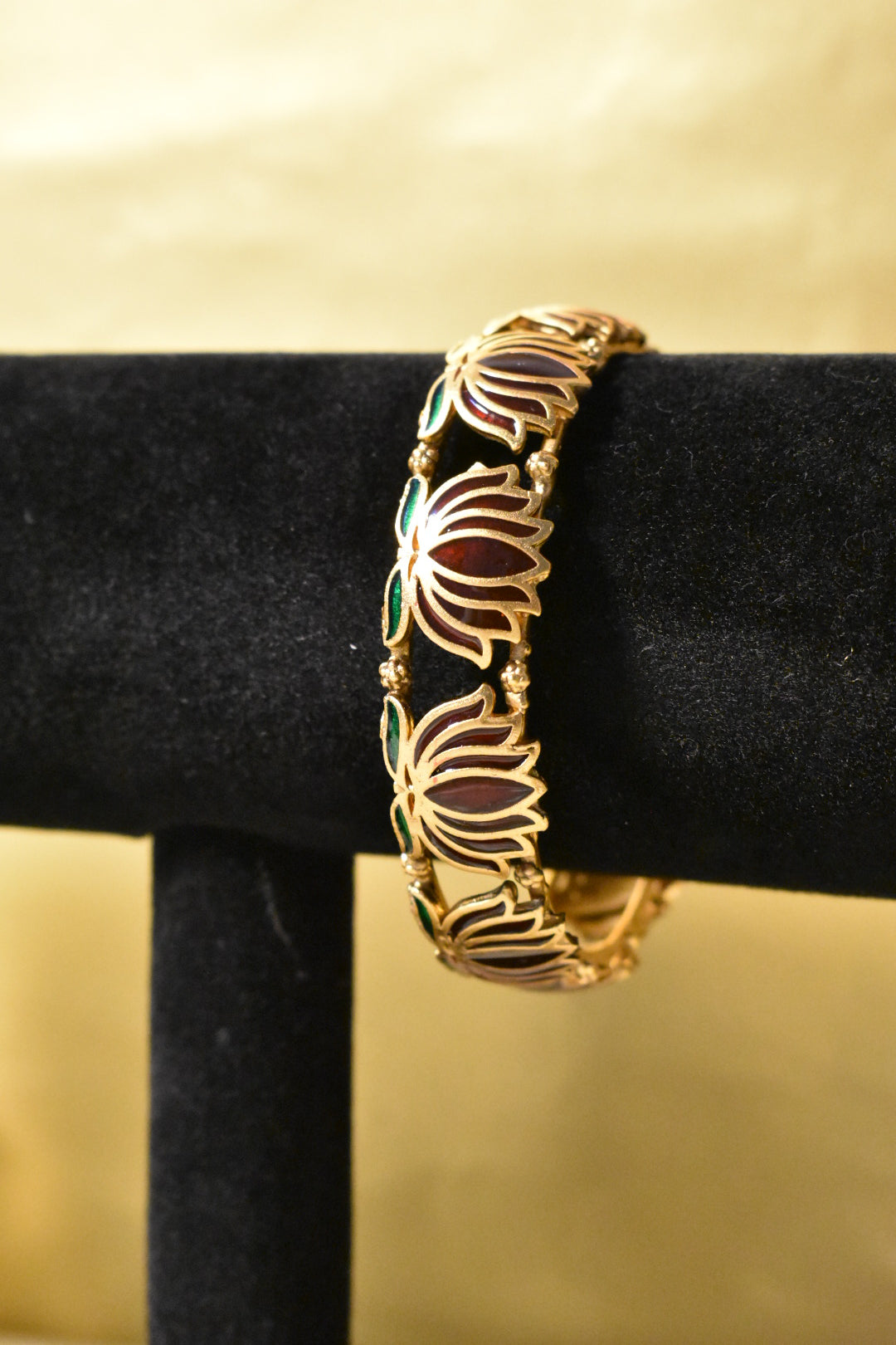 Brown Lotus single Bangle