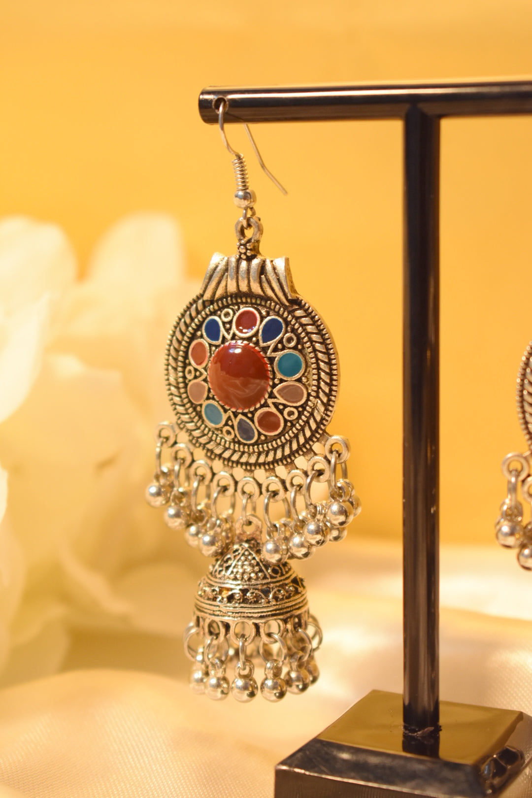 Silver Dangle Jhumka