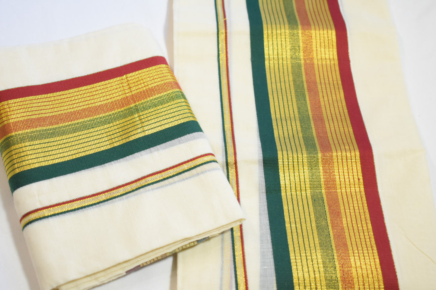 Red & Green Set Mundu