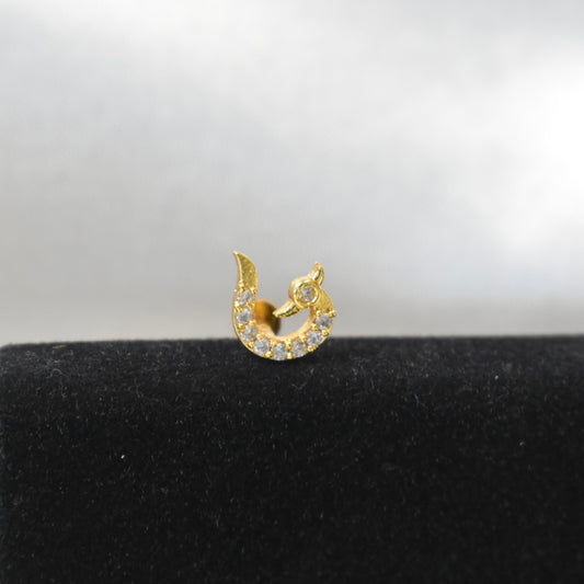 Bird Shaped Nose Pin