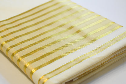 Traditional Gold Temple Design Set Saree