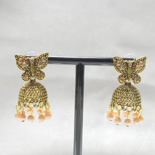 Gold Butterfly Jhumka