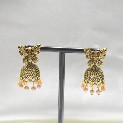 Gold Butterfly Jhumka