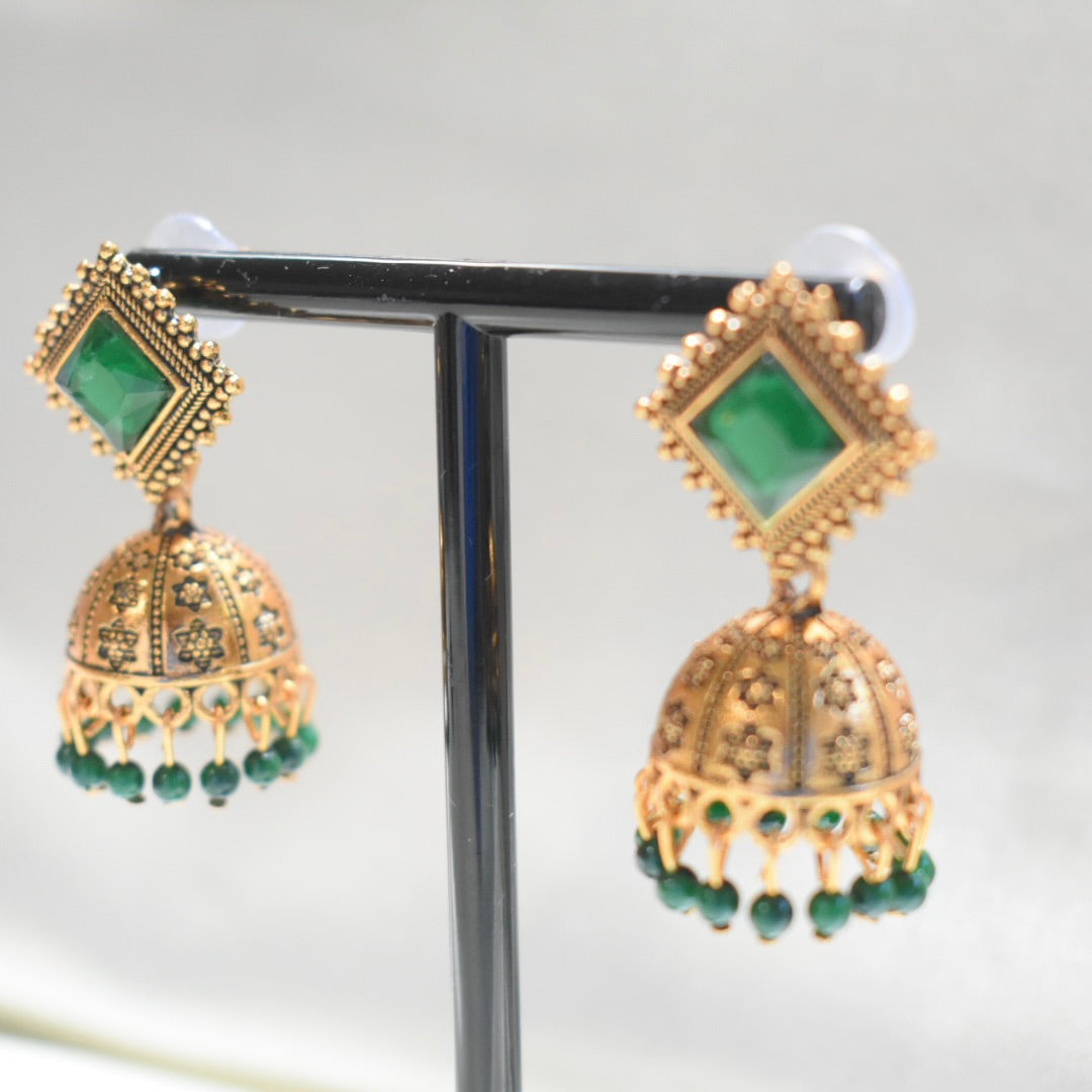 Green Jhumka