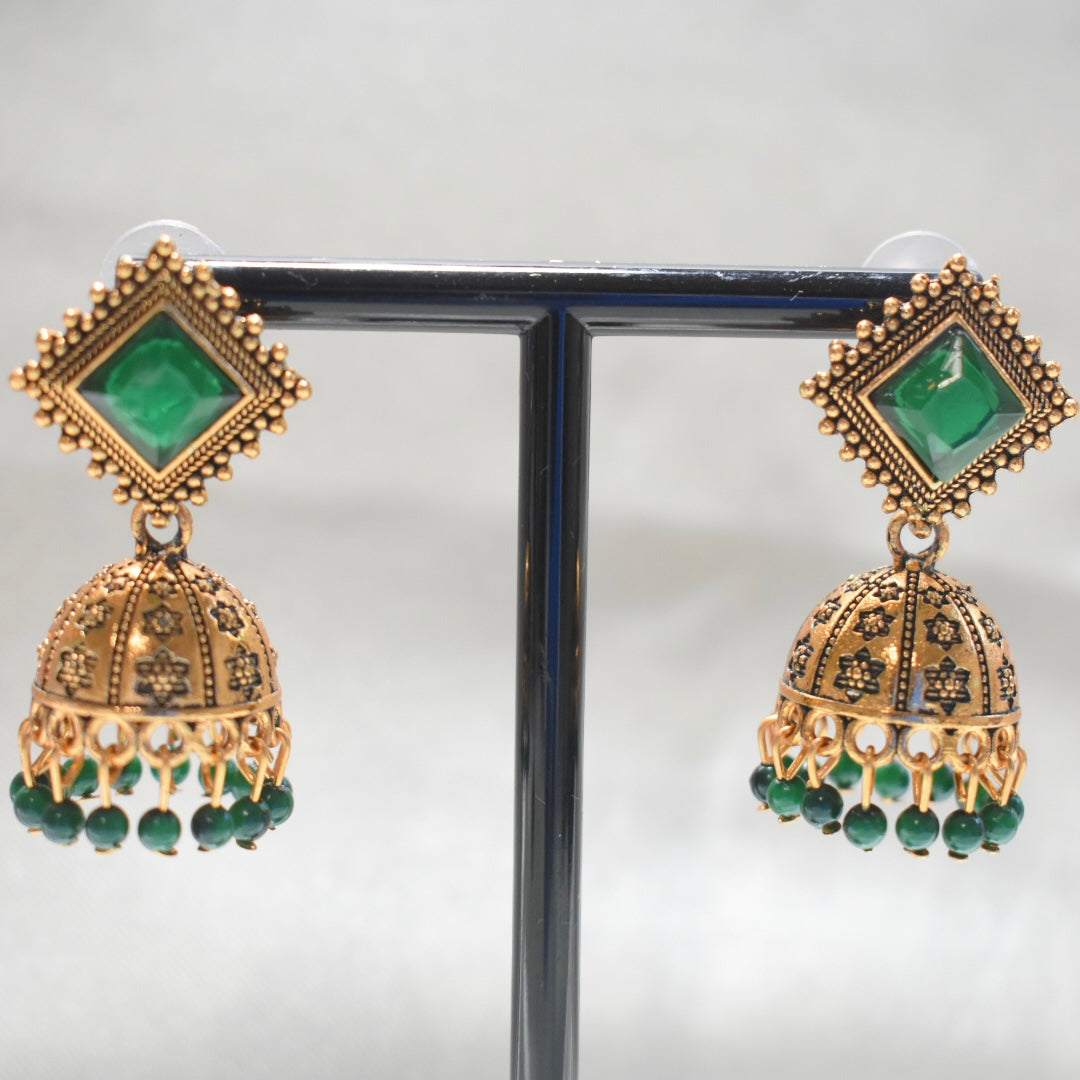 Green Jhumka