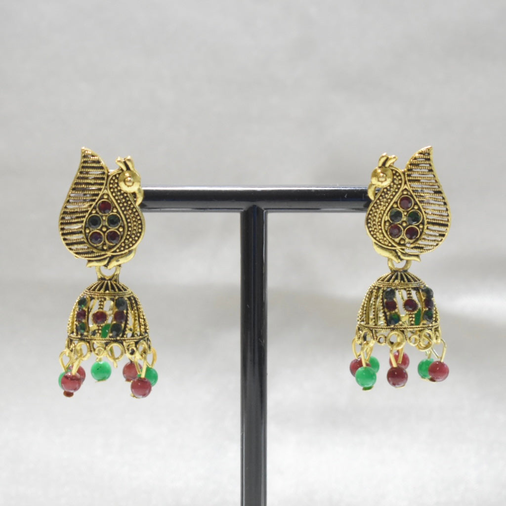 Peacocks Gold Jhumka