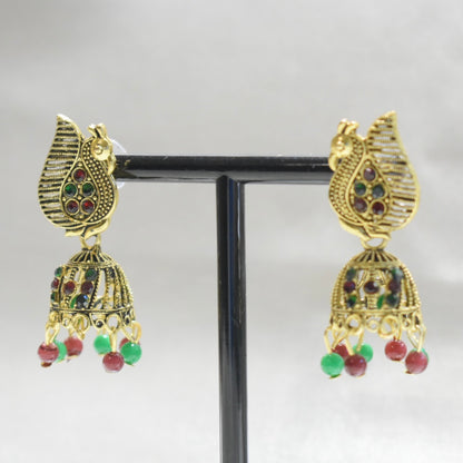 Peacocks Gold Jhumka
