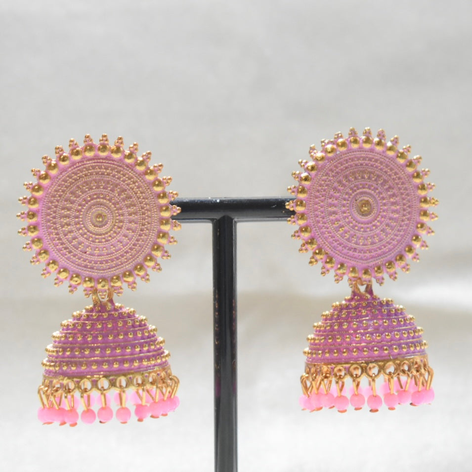 Pink Large Jhumka