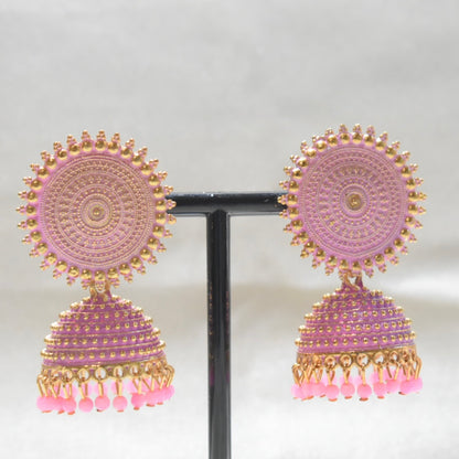 Pink Large Jhumka