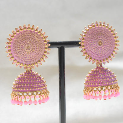 Pink Large Jhumka