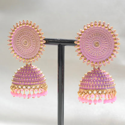 Pink Large Jhumka