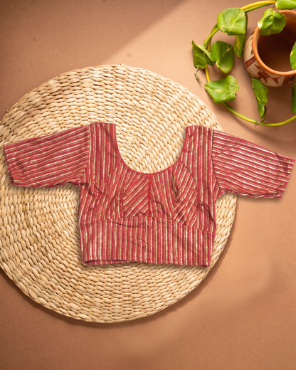 Katori Stretchable Golden Striped Blouse